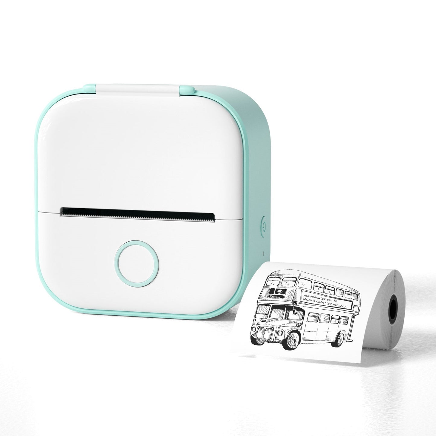 Mini Thermal Printer Bluetooth - Pocket Printer + 3/6/9 Rolls Included - 50% OFF Today!