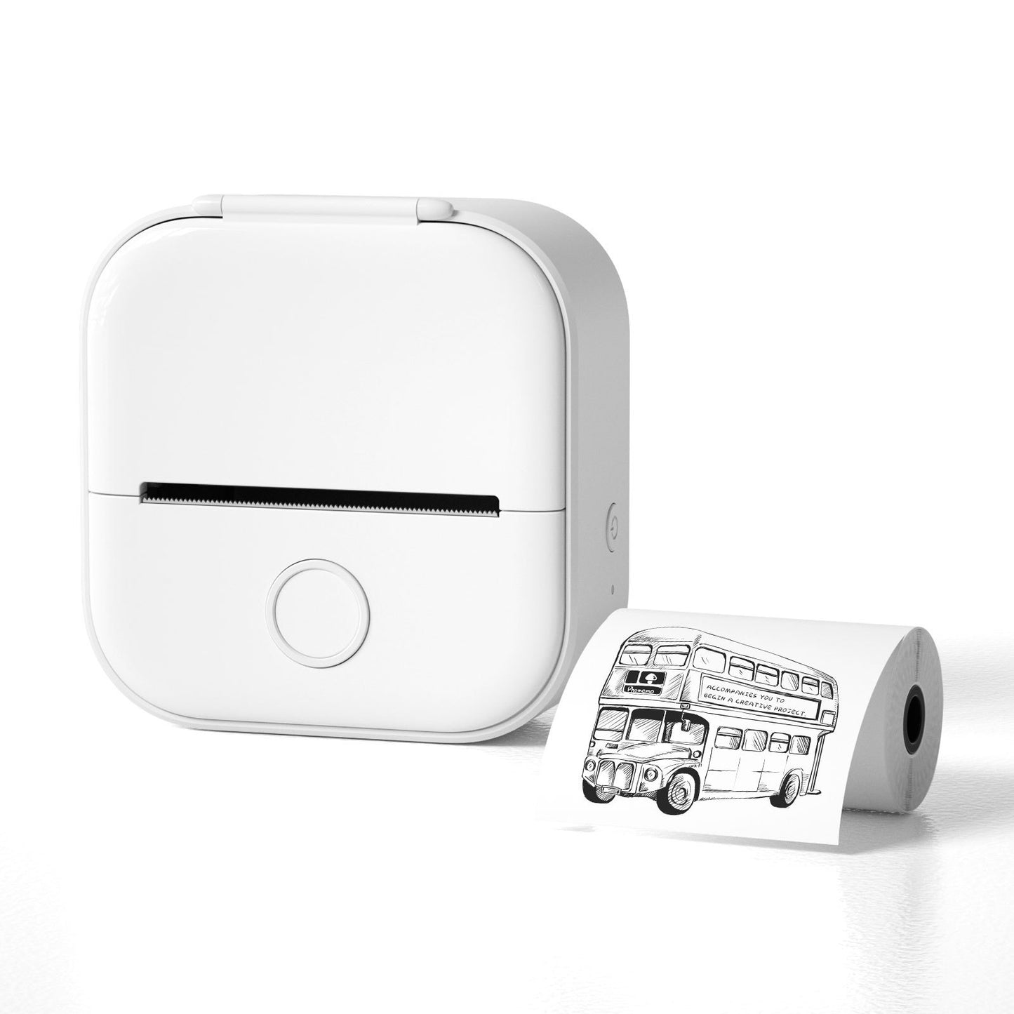 Mini Thermal Printer Bluetooth - Pocket Printer + 3/6/9 Rolls Included - 50% OFF Today!